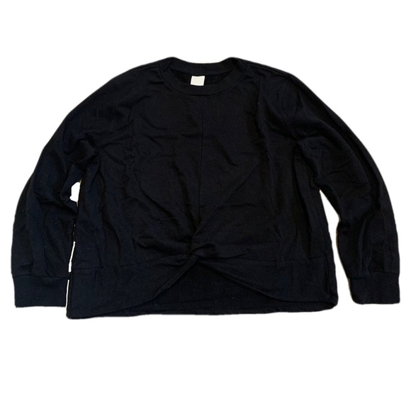 H&M Black Twist-Front Sweatshirt Size XL - Picture 1 of 7